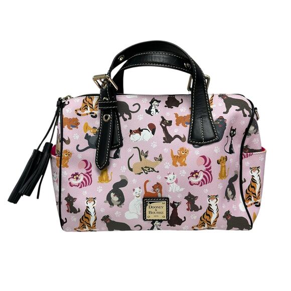 Dooney & Bourke 2019 Disney Cats Double Handle Leather Satchel Handbag - Picture 1 of 9